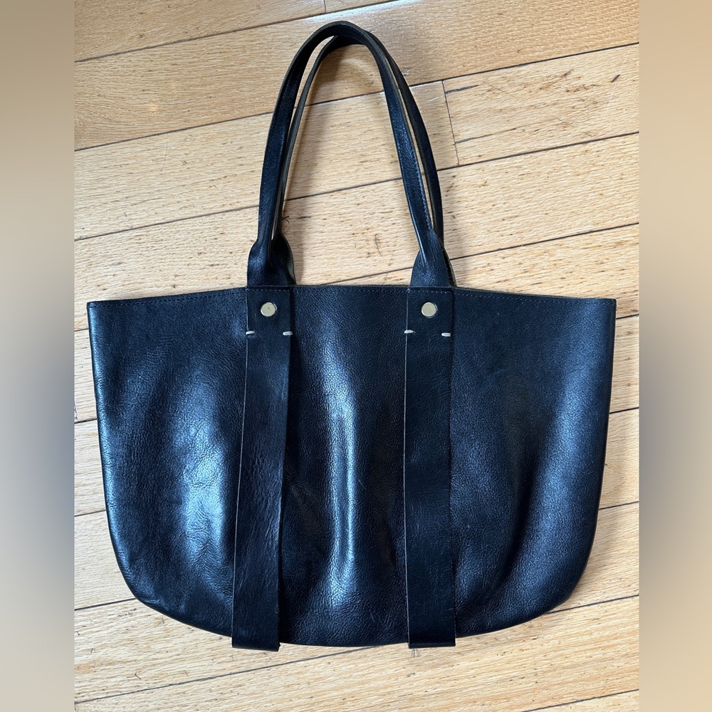 Clare V La Tropezinne Black Leather Tote (Minimal Wear)